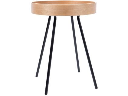 Dubový odkládací stolek ZUIVER OAK TRAY s odnímatelnou deskou 46,5 cm