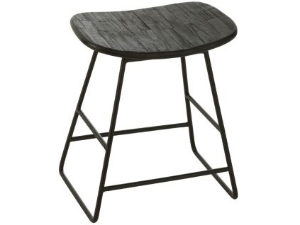 Černá dřevěná stolička J-line Tekke 45 cm