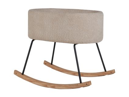 Béžová čalouněná dětská kolébka Quax De Luxe 81 x 65 cm