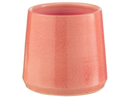 Růžový keramický květináč J-line Asol 18 cm