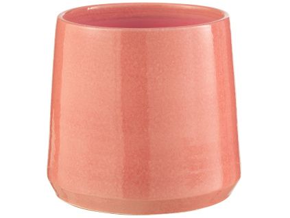 Růžový keramický květináč J-line Asol 24 cm