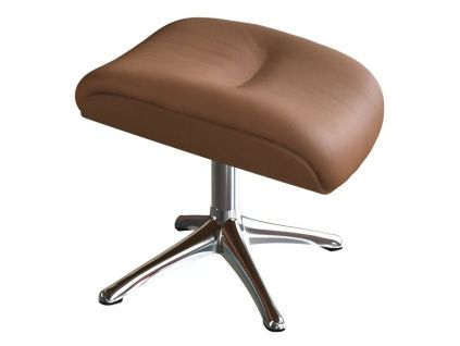 Koňakově hnědá kožená podnožka FLEXLUX MORE 44 x 35 cm
