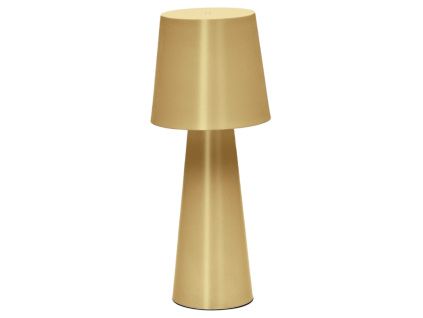 Zlatá kovová zahradní stolní LED lampa Kave Home Arenys M