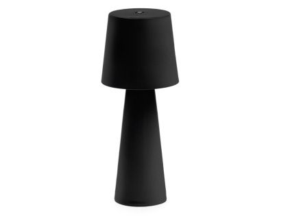 Černá kovová zahradní stolní LED lampa Kave Home Arenys S