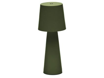 Zelená kovová zahradní stolní LED lampa Kave Home Arenys S
