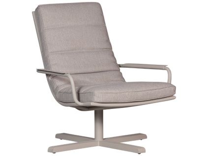 Šedé hliníkové zahradní lounge křeslo Gervel