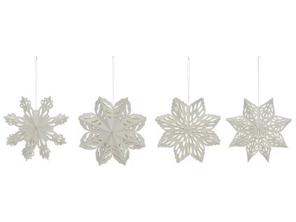 Set čtyř papírových vánočních ozdob Ornaments