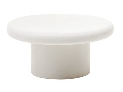 Bílý cementový zahradní stolek Kave Home Addaia 66 cm