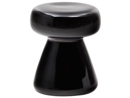 Černý cementový zahradní stolek Kave Home Manya 38 cm