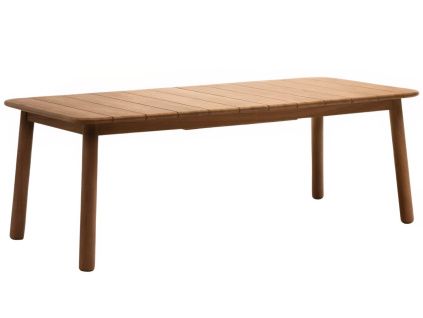 Teakový zahradní rozkládací stůl Kave Home Turqueta 220 / 294 x 100 cm