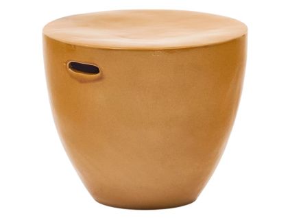 Hořčicově žlutý zahradní stolek Kave Home Mesquida 46 cm