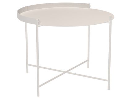 Bílý kovový zahradní konferenční stolek HOUE Edge 62 cm