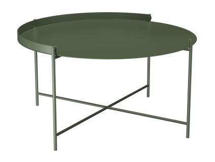 Zelený kovový zahradní konferenční stolek HOUE Edge 76 cm
