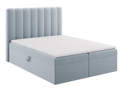 Sametová boxspring postel Kelp 160 x 200 cm