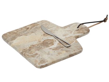 Sada servírovacího prkénka a nože Kave Home Suka 23 x 28,5 cm