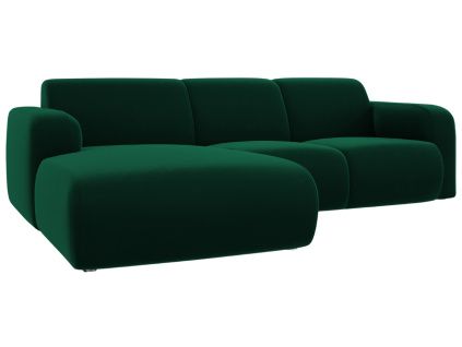 Sametová rohová pohovka Lola 250 cm, levá