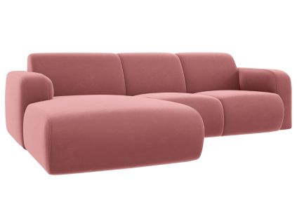 Sametová rohová pohovka Lola 250 cm, levá