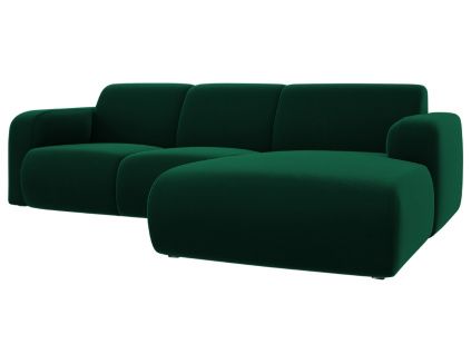 Sametová rohová pohovka Lola 250 cm, pravá