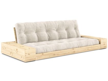 Manšestrová rozkládací pohovka Base 244 cm
