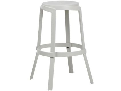 Bílá plastová zahradní barová židle Stack Maxi 76,5 cm