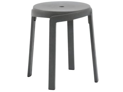 Šedá plastová zahradní stolička Stack Mini 36,5 cm