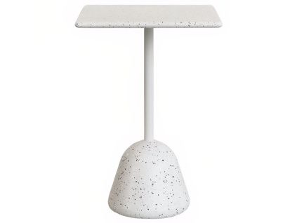 Bílý terrazzo zahradní barový stůl Kave Home Saura 70 x 70 cm