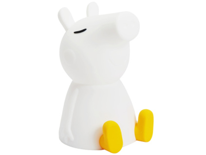 Bílá plastová dětská LED lampa Mr. Maria Peppa 22 cm