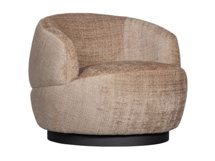 Béžové čalouněné otočné křeslo Wooly