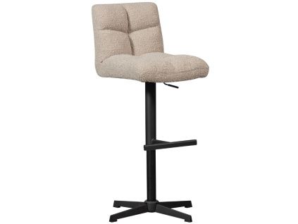 Béžová bouclé barová židle Darin 60-80 cm