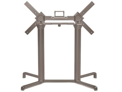 Šedohnědá hliníková stolová sklápěcí podnož Scudo Double 72 cm
