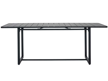 Černý kovový zahradní stůl Helo 200 x 90 cm