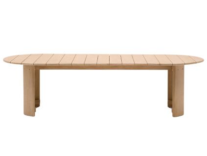 Dřevěný zahradní jídelní stůl Kave Home Xoriguer 280 x 110 cm
