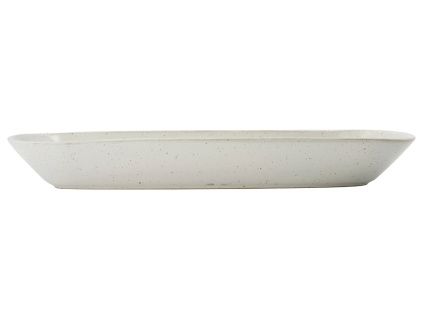 Bílá kameninová servírovací miska Pion 35 x 11,5 cm