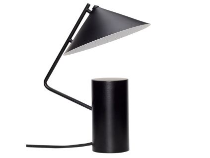 Černá kovová stolní lampa Hübsch Sen