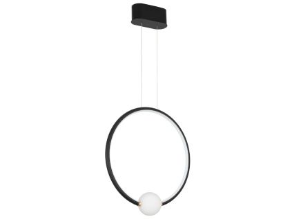 Černé závěsné LED světlo Nova Luce Celia 43 cm