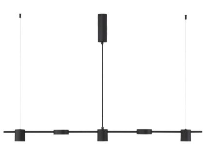 Černé kovové závěsné světlo Nova Luce Nordik 127 cm