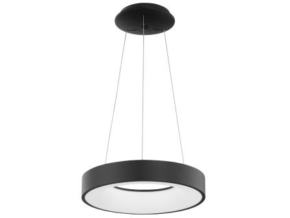 Černé závěsné LED světlo Nova Luce Rando Thin 38 cm