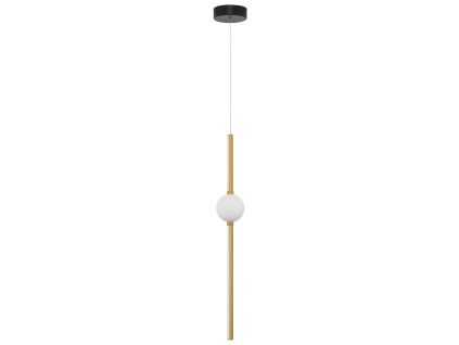 Zlaté závěsné LED světlo Nova Luce Acrobat 12 cm
