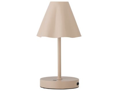 Béžová kovová nabíjecí stolní LED lampa Bloomingville Lianna