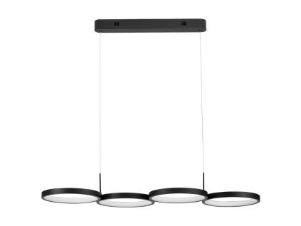 Černé kovové závěsné LED světlo Nova Luce Magnus 84 cm