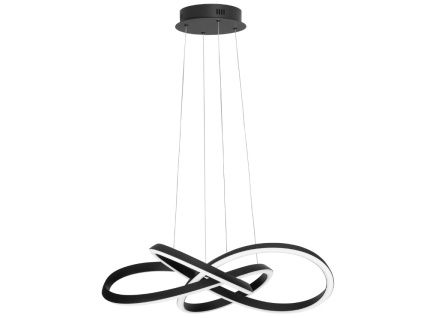 Černé kovové závěsné LED světlo Nova Luce Amara 68 cm