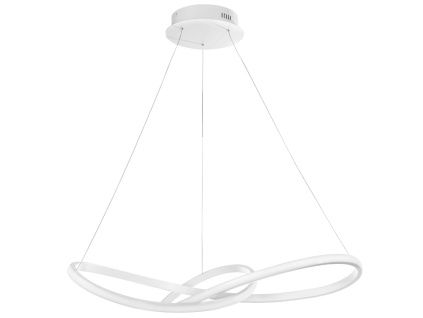 Bílé kovové závěsné LED světlo Nova Luce Fusion 72 cm