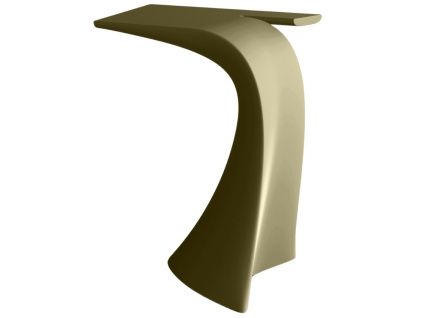 Matně khaki zelený plastový barový stůl WING 76 x 50 cm