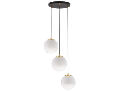 Bílé skleněné závěsné světlo Nova Luce Vita 30 cm