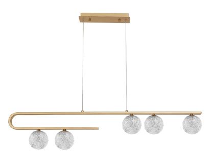 Skleněné závěsné světlo Nova Luce Mirano 113 cm