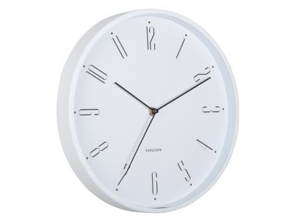 Bílé nástěnné hodiny Grand 30 cm