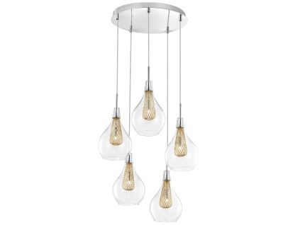 Skleněné závěsné světlo Nova Luce Filo 37 cm