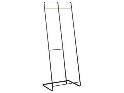 Černý kovový stojací věšák Yamazaki Tower 163 cm
