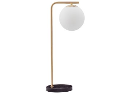Opálově bílá skleněná stolní lampa Nova Luce Alvarez