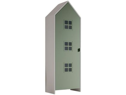 Zelená lakovaná šatní skříň Vipack Casami 171,5 x 57,6 cm